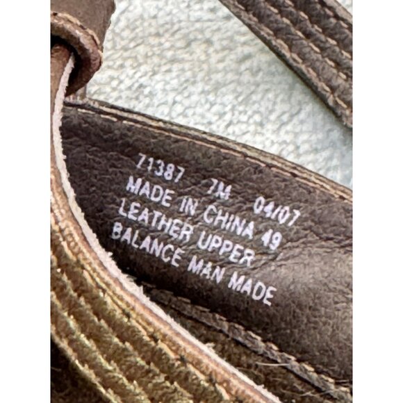 Clarks womens shoes size 7M brown leather strappy mules - Picture 2 of 16